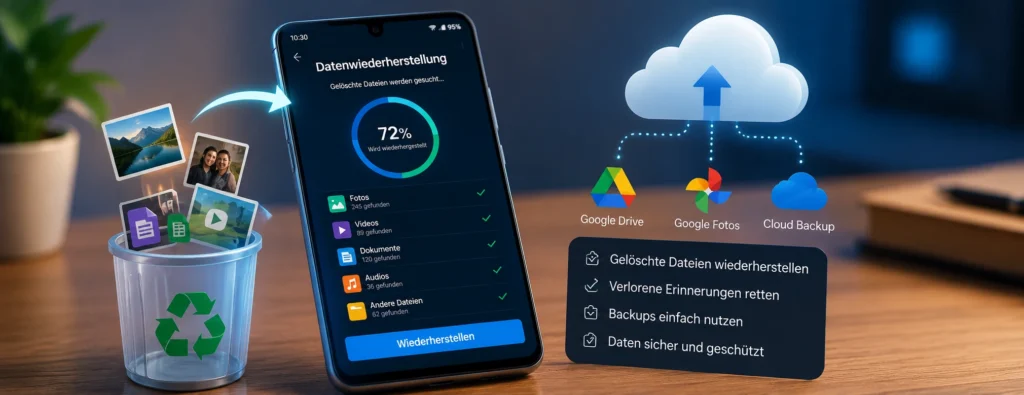 gelöschte dateien vom handy wiederherstellen mit Android Datenrettung und Cloud Backup