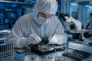 Professionelle Datenrettung im Labor mit moderner Technologie
